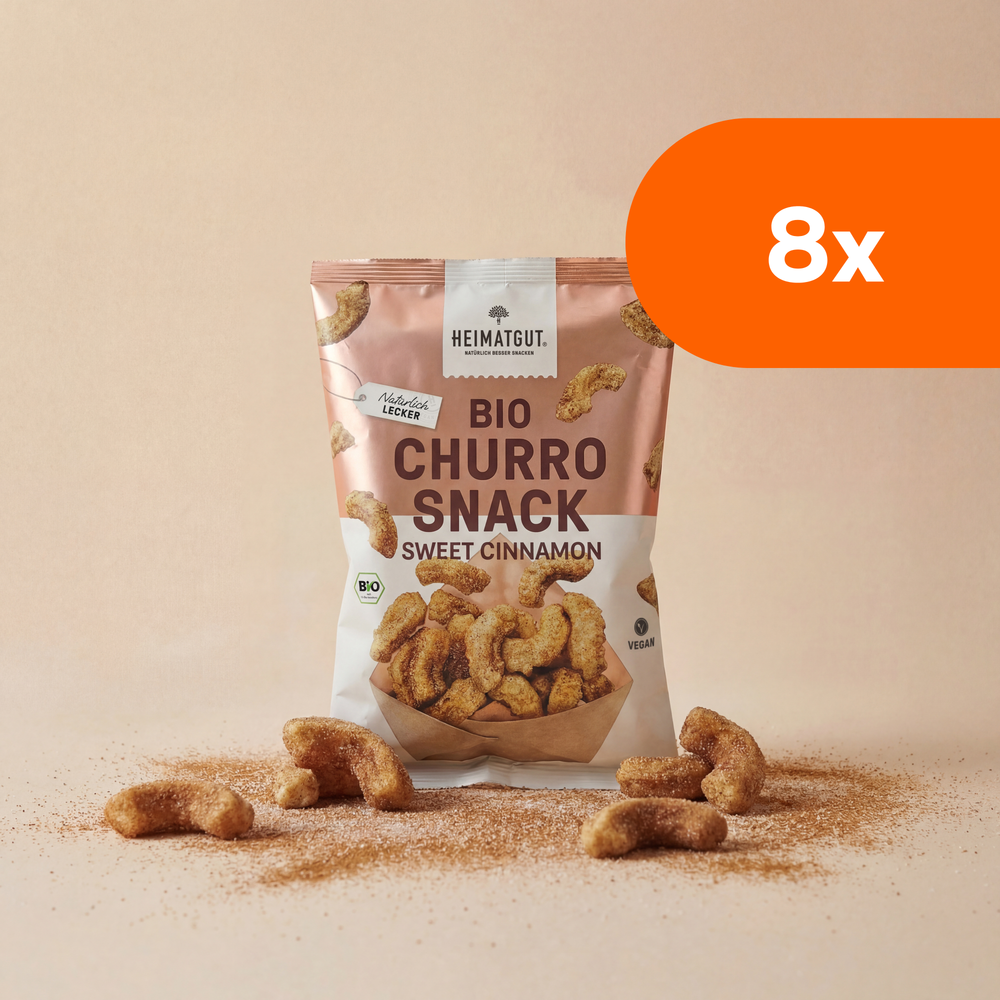 Bio Churro Snack - Heimatgut® 100% Natürliche Snacks – Bio, Vegan, Frei von Zusatzstoffen