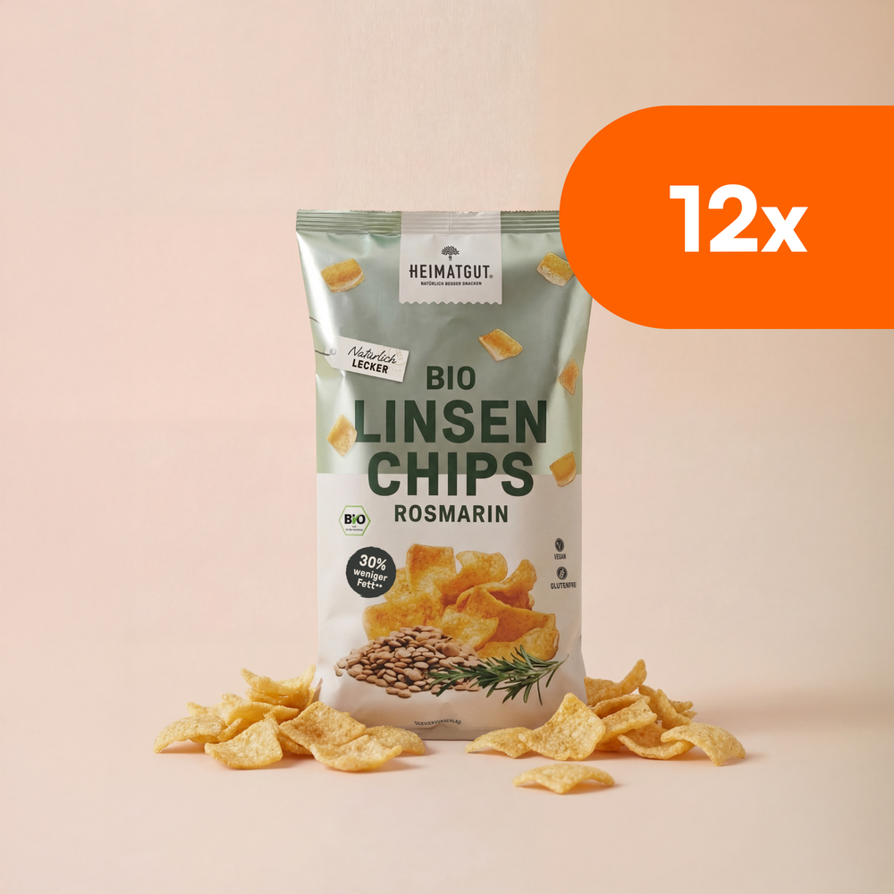 Bio Linsen Chips Rosmarin 75g von Heimatgut, glutenfrei