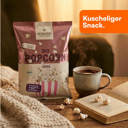 Bio Popcorn Süß 90g als Snack für den Filmabend