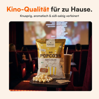Bio Popcorn Süß und Salzig von Heimatgut, glutenfrei und vegan