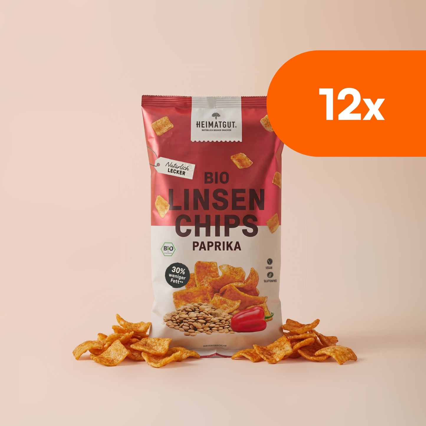 Chips de lentilles bio paprika