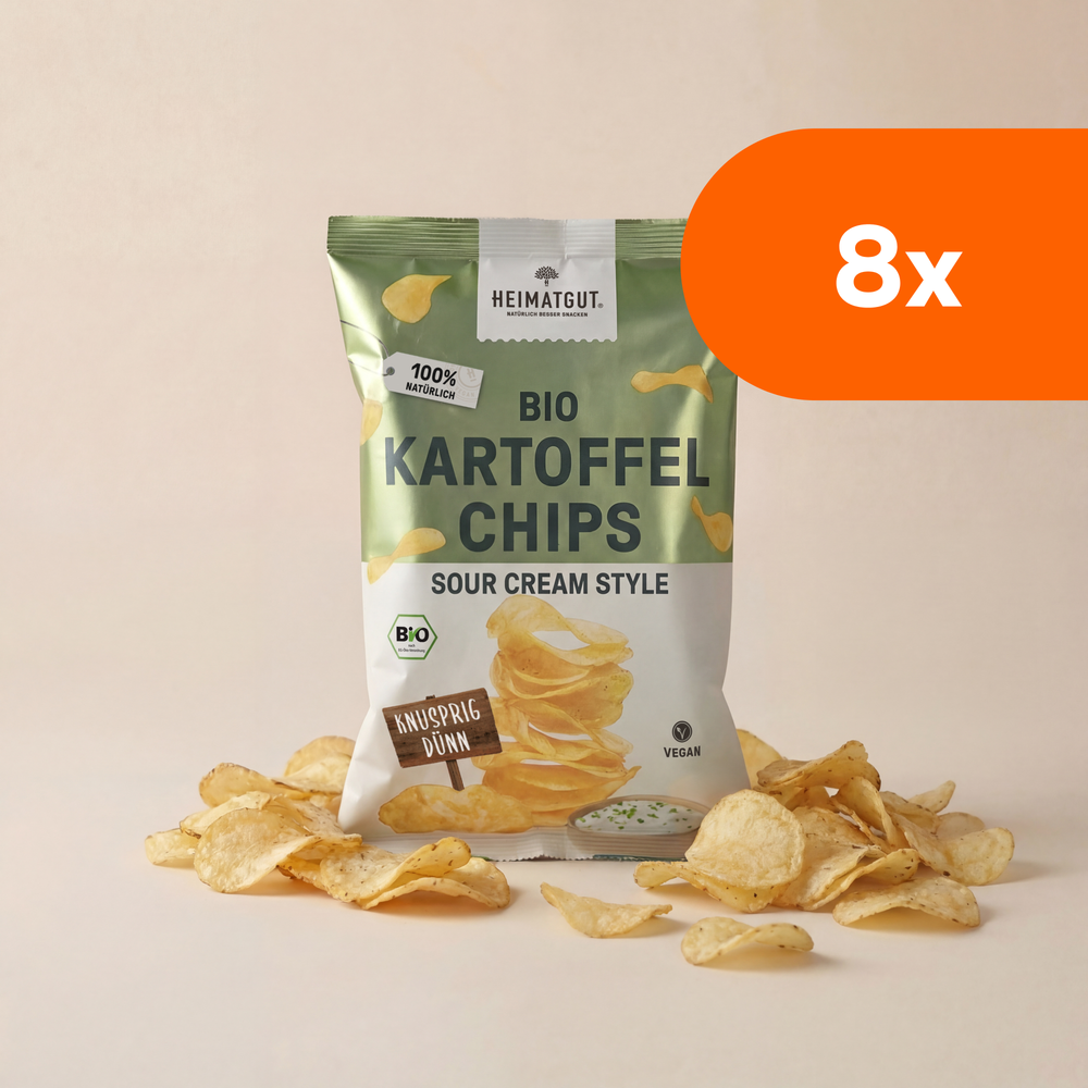 Gebinde Bio Kartoffelchips Sour Cream Style 125 g im Karton