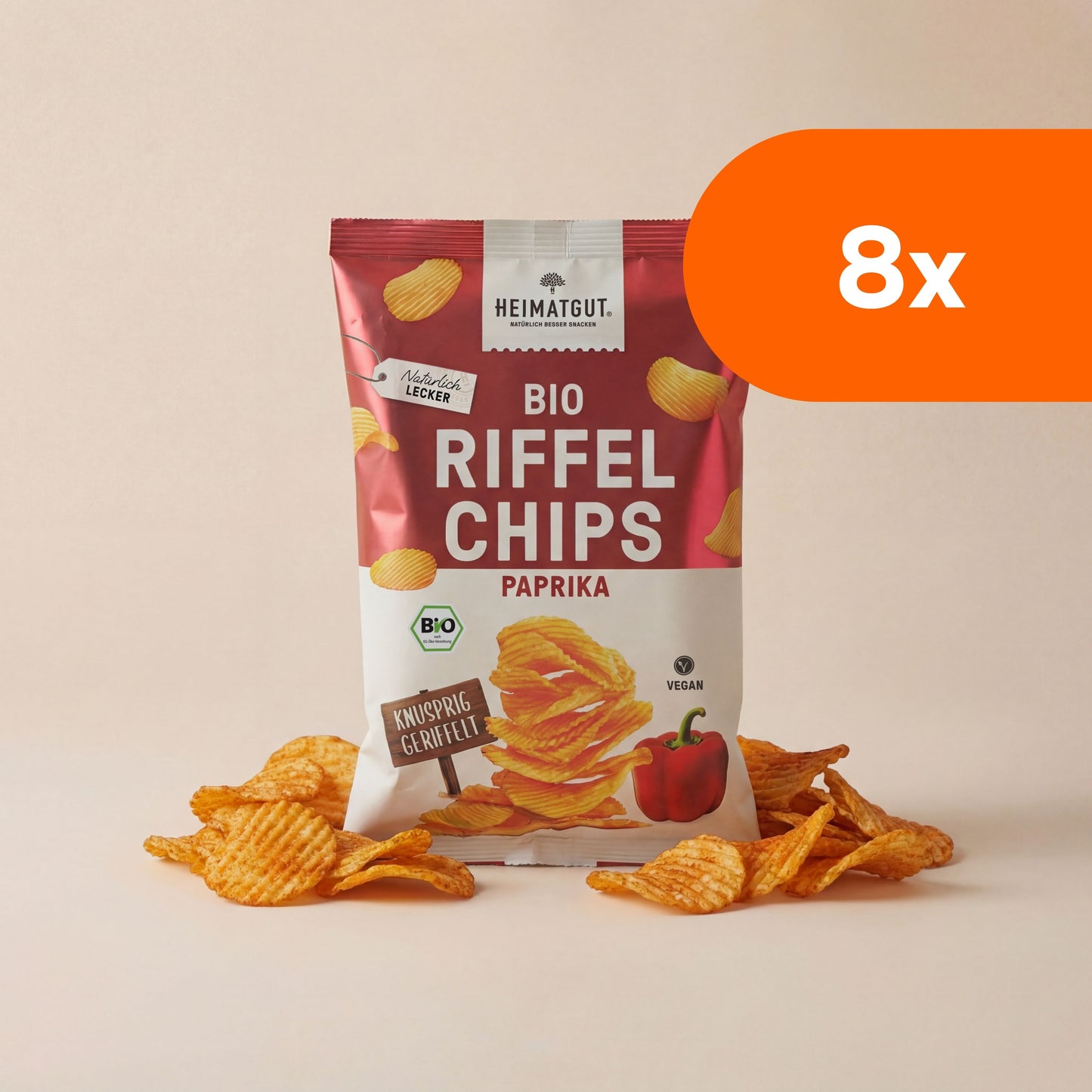 Organic Rippled Crisps Paprika