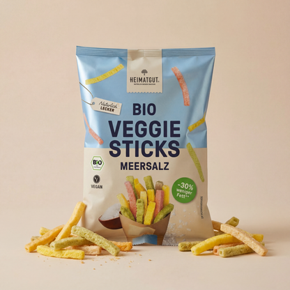 Bâtonnets de légumes bio au sel marin