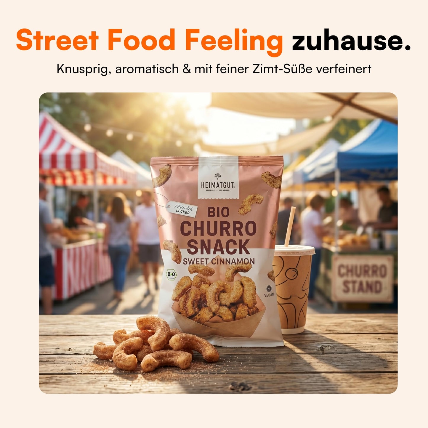 Bio Churro Snack von Heimatgut, 100 % bio und vegan