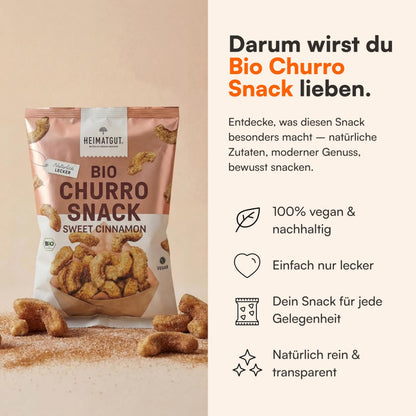 Bio Churro Snack aus Maisgrieß und Hafervollkornmehl