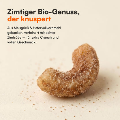 Nahaufnahme Bio Churro Snack, knusprig statt weich
