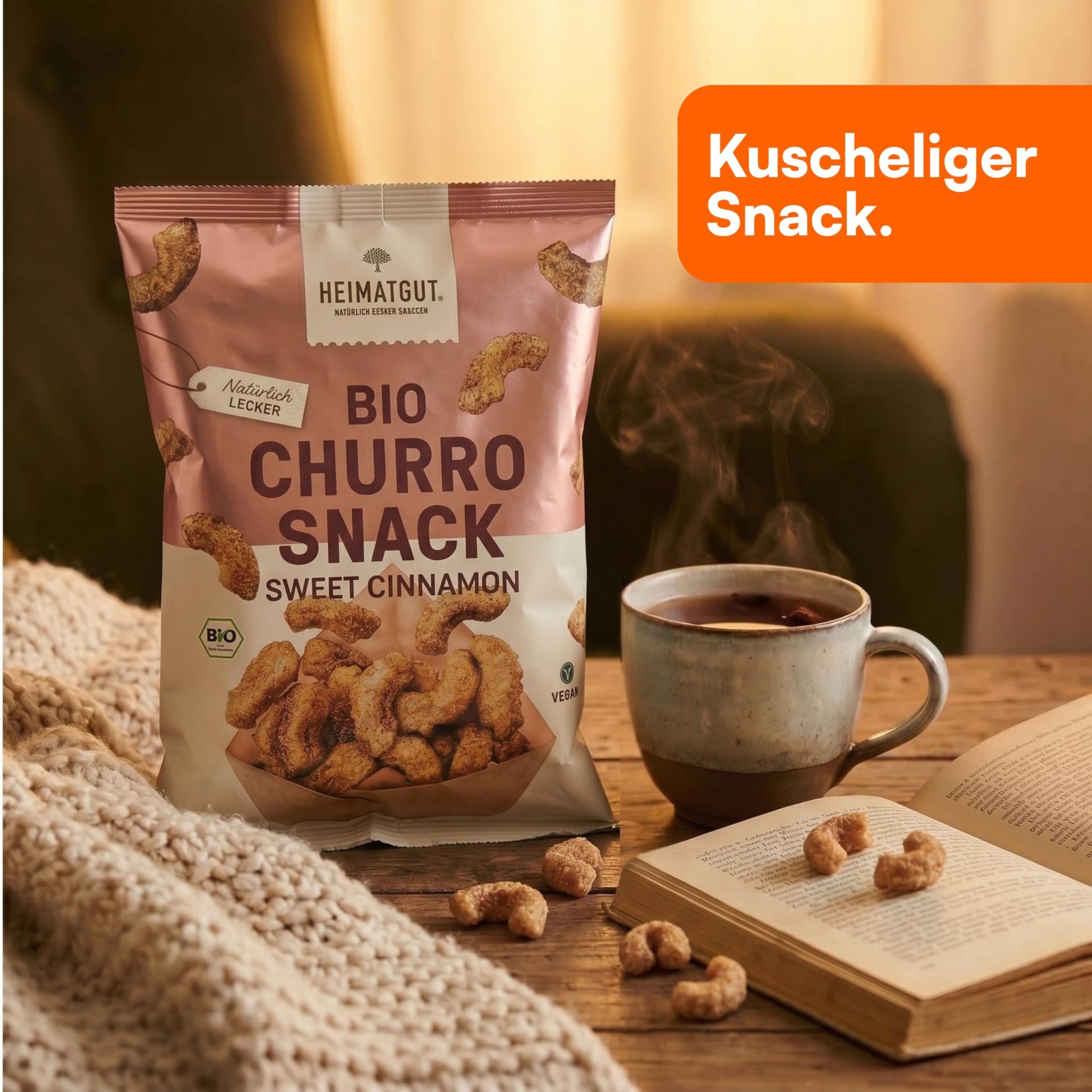 Bio Churro Snack als süßer Snack zum Kaffee