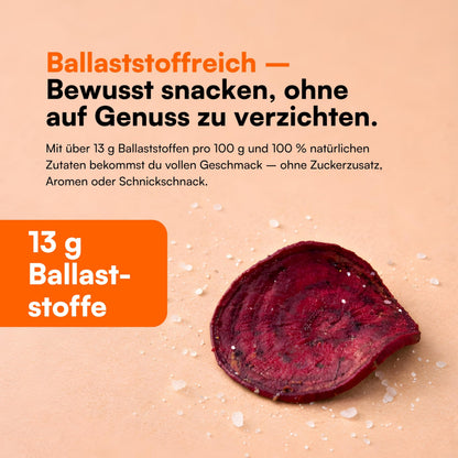 Nahaufnahme Bio Gemüse Chips aus Pastinake, Süßkartoffel und Rote Beete