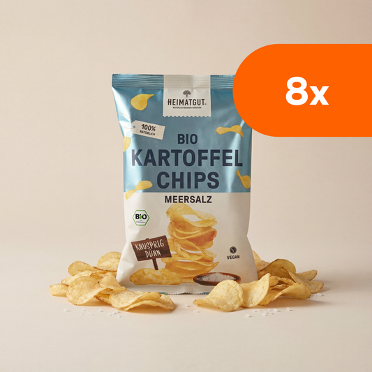 Bio Kartoffelchips Meersalz von Heimatgut, glutenfrei und vegan