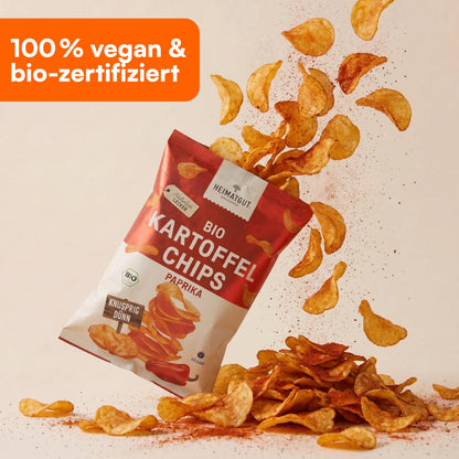Bio Kartoffelchips Paprika mit 61 % Bio-Kartoffeln