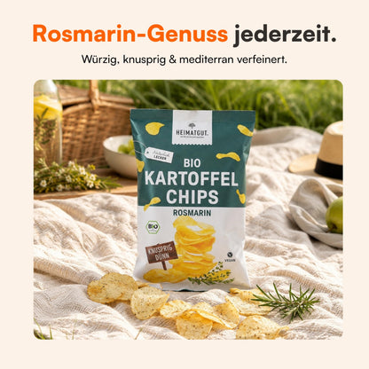 Bio Kartoffelchips Rosmarin 125g, 100 % bio und vegan