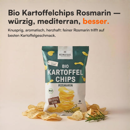 Tüte Bio Kartoffelchips Rosmarin 125g von Heimatgut