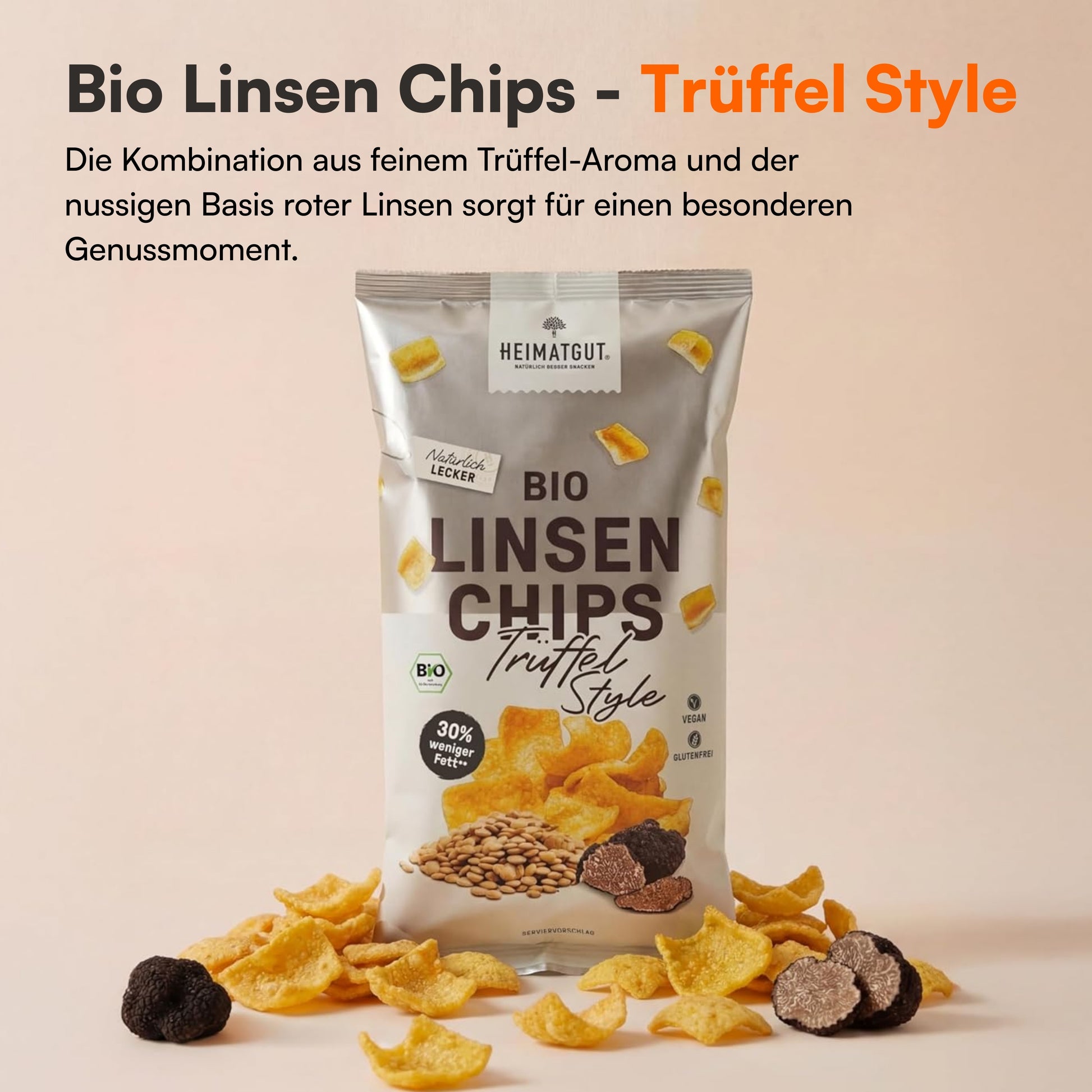 Bio Linsen Chips Trüffel-Style 75g von Heimatgut