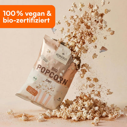 Bio Popcorn Zimt mit echtem Bio-Zimt verfeinert