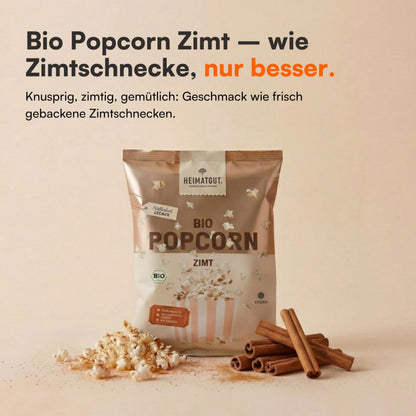 Tüte Bio Popcorn Zimt 90g von Heimatgut