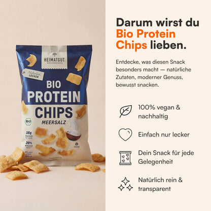 Bio Protein Chips Meersalz als Snack nach dem Training