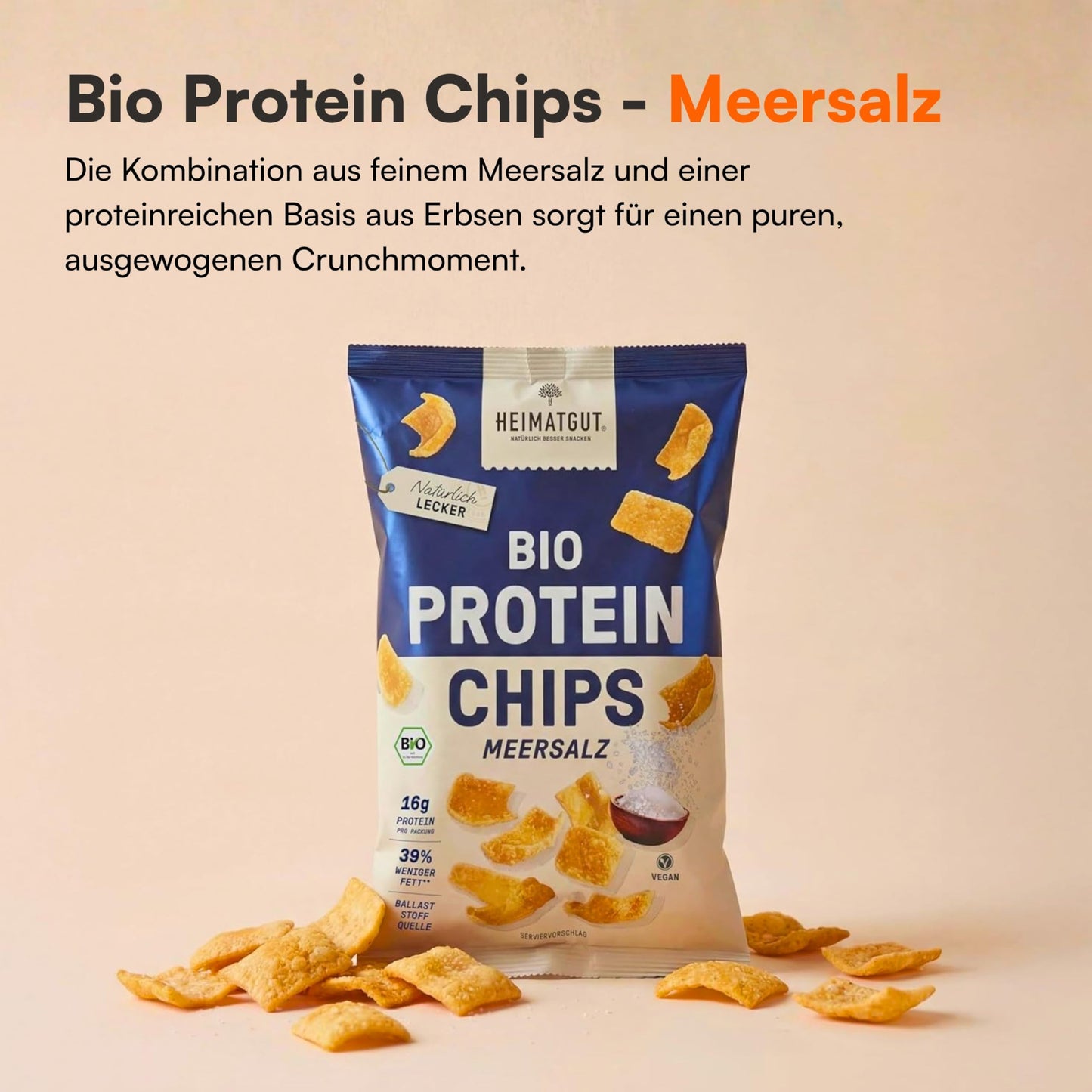 Bio Protein Chips Meersalz 63g von Heimatgut
