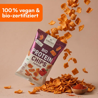 Bio Protein Chips Paprika mit 24 g Eiweiß pro 100 g