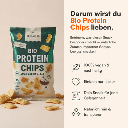 Bio Protein Chips Sour Cream Style als Snack nach dem Training