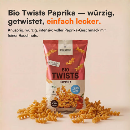 Tüte Bio Twists Paprika 75g von Heimatgut
