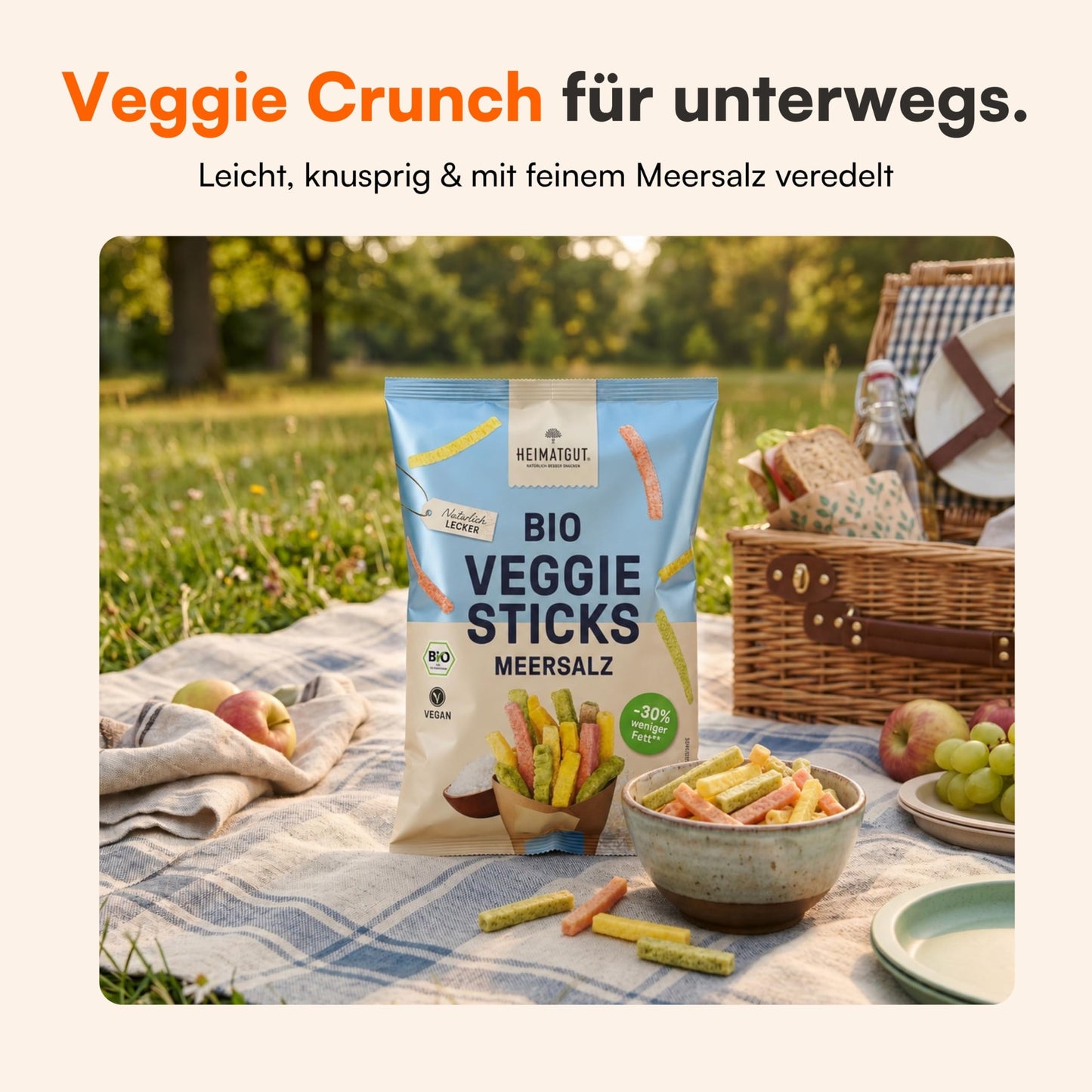 Bio Veggie Sticks Meersalz ohne Aromen und Geschmacksverstärker
